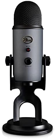 Blue Yeti USB Microphone for Recording, Streaming, Gaming, Podcasting on PC and Mac, Condenser Mic for Laptop or Computer with Blue VO!CE Effects, Adjustable Stand, Plug and Play - Slate