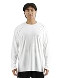 TYR Men's Athletic Performance Workout Raglan Long Sleeve Tech Tee, White, Medium