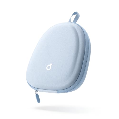 Image of Headphone Case Hard Shell Super-Slim for Soundcore Anker /Sony /JBL /Bose /Skullcandy Crusher /BERIBES /KVIDIO /TOZO /JLab Over-Ear Headphones Universal Portable Travel Organizer Bag (Blue)