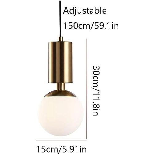 Lámpara colgante de aluminio dorado y vidrio de 15cm con acabados de alta gama para comedores 7