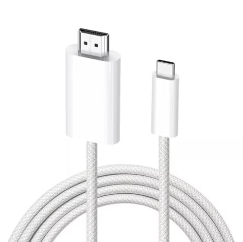 PH26 Ⓡ Câble USB-C vers HDMI [4K/60Hz] nylon tressé compatible avec Wiko T40 Câble USB-C 3.0 vers HDMI 2.0 Ultra HD 4k, Full HD/3d Haute Vitesse – longueur 1.8m