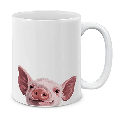 Cute Pig Ceramic Coffee Mug, 11 oz