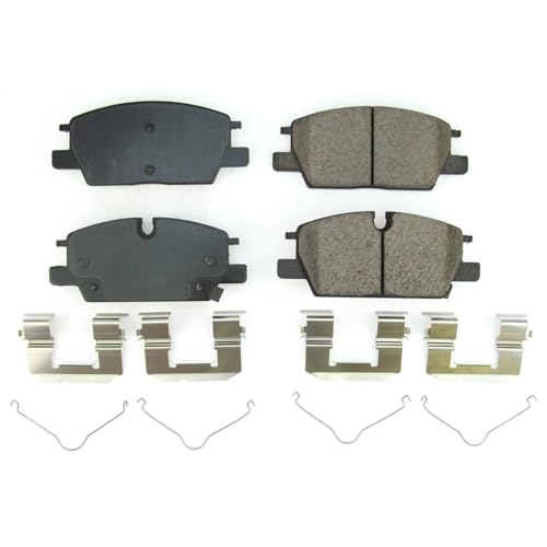 Image of PowerStop Front Brake Pads for Buick Envista 2024-25 |Cadillac CT4 2020-22 |Chevrolet Equinox 2022-24 |Malibu 2021-25 |GMC Terrain 2022-24 - Z17 Ceramic Brake Pads with Installation Hardware, 17-2345