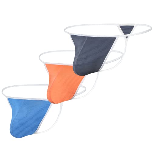 Xymao Mens Thongs Underwear, G String Mens Seamless Tagless Big Bulge Pouch Breathable Sexy Bikini Underwear #TOP5