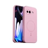ILING Magnetica Cover per Google Pixel 9A Compatibile con MagSafe, Protezione Completa Della Fotocamera, Sottile Antishock Silicone Morbido Custodia Case, Rosa