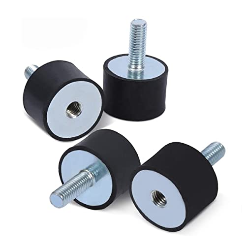 Rubber Mounts Shock Absorber, 4 Pack M8 Rubber Vibration Isolator Mount Shock Absorber Anti Vibration Silent Block Car Boat Bobbins With Studs #TOP6
