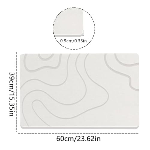 Tapis de bain absorbant en diatomée pour douche et salle de bain