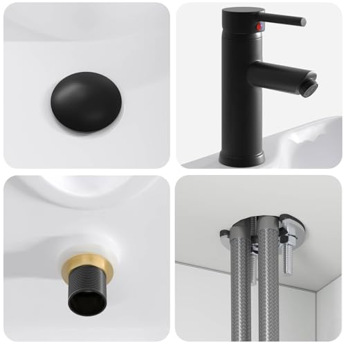 Mueble para lavabo colgante contra la humedad y el desorden en el baño 7