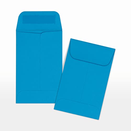 LUXPaper #1 Coin Envelopes | 2 1/4\" x 3 1/2\" | Pool Blue | 80lb. Text | 50 Qty - Thumbnail 4