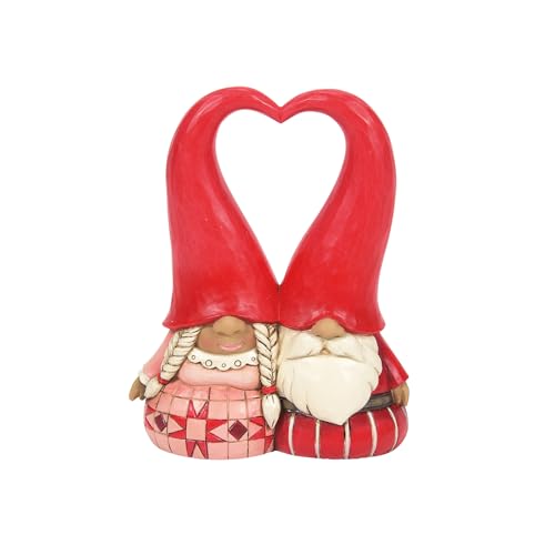 Enesco Jim Shore JS HWC Love Gnome Couple, Figurine, 4 inches, Multi Coloured