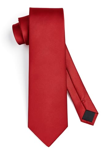 Image of Enlision Ties for Men Solid Color 3.35 inch Formal Business Necktie Classic Satin Mens Wedding Party Ties