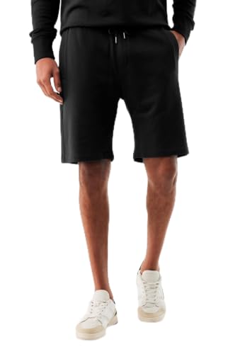 Bermuda de Moletom Masculino Slim Fitness Algodão Premium - Preto - GG