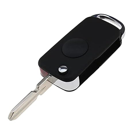 Create idea 1 przycisk, składany pilot zdalnego sterowania, obudowa z nieoszlifowanym kluczem, pusty, kompatybilny z Benz Mercedes E/S/SL/W124/R129, etui na klucze, akcesoria zastępcze, czarny