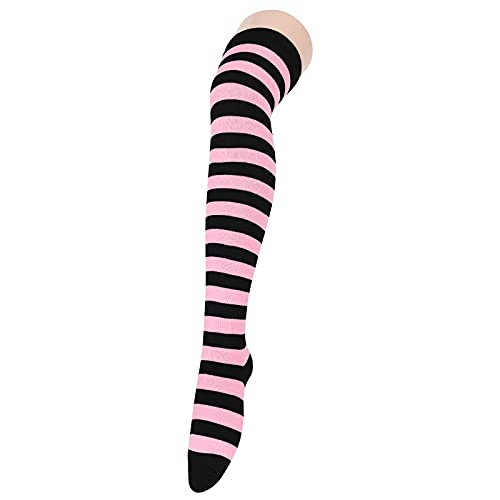 Image of American Trends Womens Rainbow Socks Striped Knee High Socks Thigh High Stockings Casual Tube Socks Costume Leg Warmers