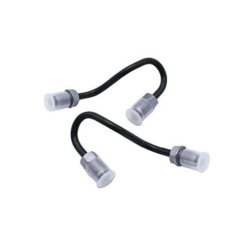 1 Pair Car Brake Hoses 100mm Rear Brake Pipes 1K0611763E, 1K0611763F, 1K0611764L, 1K0611764M Compatible with Vw Golf Mk5 Mk6 Audi A3 Tt Touran