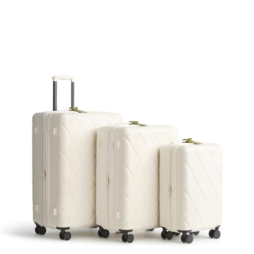 Vera Bradley Women's Hardside 2 Piece Luggage Set, Cottage Cream, One Size