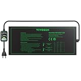 VIVOSUN Heizmatte Pflanzen 121,9x52,7cm mit Temperaturregler, Wasserdichte Pflanzen-Wärmematte UL & MET Zertifiziert, Setzling Heizmatte für Keimung, Hydrokultur, Zucht und Gewächshaus