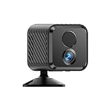 Mini Kamera, 4K HD WLAN Überwachungskamera Innen Für Live Übertragung Handy APP, mit 3-Tage-Cloud-Speicher, adaptivem Standby, Fernsteuerung, Nachtsicht, Bewegungserkennung, 60 Tagen Akkulaufzeit
