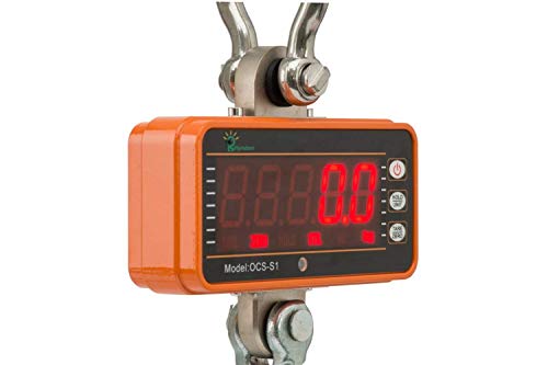 Crane Scale,Hyindoor 1000Kg/2000Lb Hanging Scale Digital Industrial Heavy Duty Crane Scale Smart High Accuracy Electronic Crane Scale (1000Kg With Remote Control) #TOP4