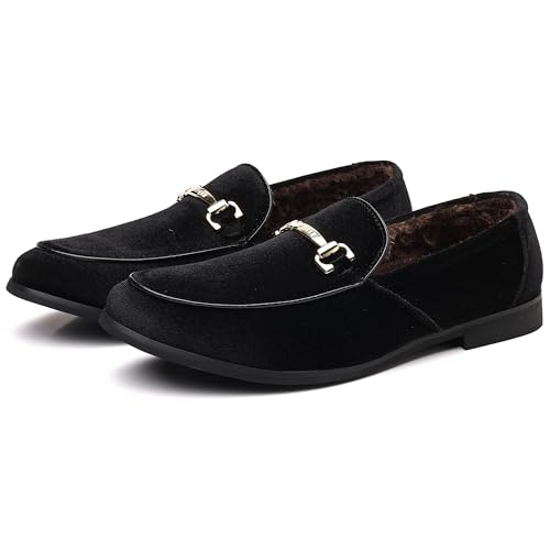 Image of COSIDRAM Mens Dress Shoes Business Luxury Velvet Loafers for Party Prom