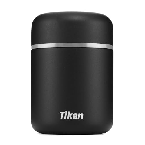 Image of Tiken Stainless Steel Vacuum Insulated Food Jar - 22oz Leakproof Container for Hot & Cold Meals, Wide Mouth Lunch Box with Bowl Lid, Dishwasher Safe, for Work, Outdoor