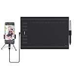 HUION Inspiroy H1060P Tableta Gráfica de Gran Área de Trabajo de 10 x 6,25 Pulgadas, Compatible con Dispositivos Android, con un Lápiz Actualizado sin Batería, Ideal para Lecciones y Trabajo en Línea