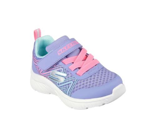 Skechers Unisex-Child Microspec Plus - Swirl Sweet Sneaker, Perwinkle/Multi, 10 Toddler β image 4