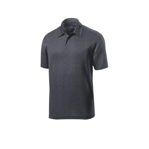 Polo de golf transpirable con absorción de humedad en gris oscuro 2