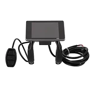 Ubersweet 36V 48V M6 LCD Display, Lightweight Plastic Shell Electric Bike LCD Display Panel Large Screen Excellent with Washer for Electric Scooter