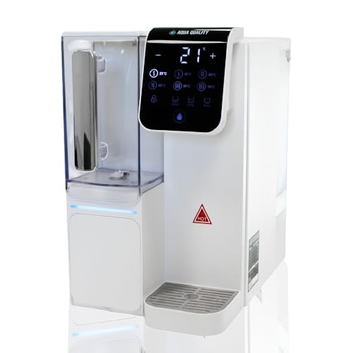 Aqua Quality Countertop Instant Hot Water Dispenser | Advanced RO Water Filter System | Temperature & Volume Control | TDS & Filter Life Monitoring | 4-Stage Filtration with UV-C Sanitisation | NSF/ANSI 58 Certified