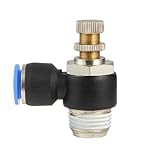 throttling valve function Valve 5PCS Fast connection Pneumatic Fitting SL 4 6 8 10 12mm Thread 1/8 1/4 3/8 1/2 Air Speed Regulating Valve Throttle Valve(SL6-02 (OD6MM-1I4))