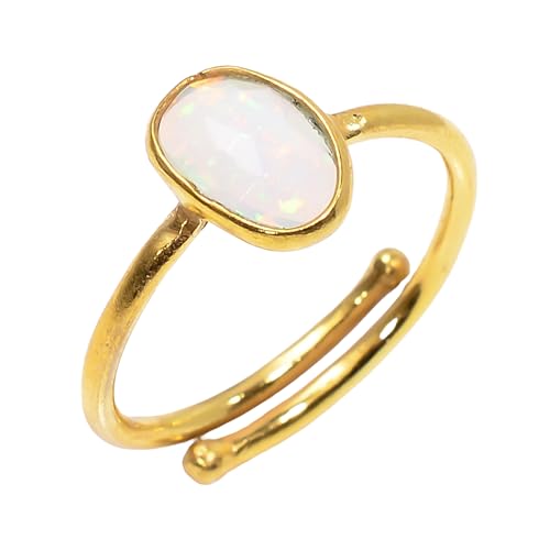 Bague fiançailles opale blanche naturelle mariage argent femme