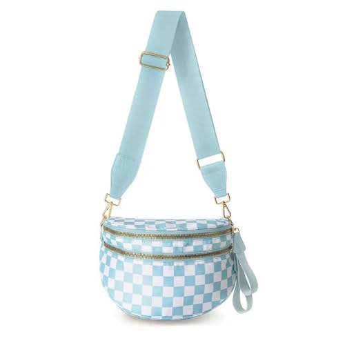 Emmafy GoFree -The RoomiestCrossbody for Women, Roomy Checkered Nylon Purse, Travel Hobo & Bum Bag2
