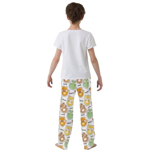 Cute Shiba Inu Dog Frog Cat Bear Boys Pants for Kids Jogger Pants with Pockets S-XL3