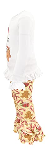 Image of Unique Baby 2 Piece Girls Double Ruffle Leggings and Long Sleeve Shirt Clothes Set Kid and Toddler Girl Outfit