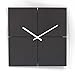 Produktbild K&L Wall Art MDF Holz Wanduhr Grau Schwarz Retro Wohnzimmer Wanduhren modern Aluminiumzeiger weiß Gold Uhrwerk ohne Tickgeräusche (30 cm, Eckig minimalistisch, Alu-Zeiger)