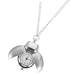 GLSTOY Beetle Taschenuhr mit Kette Kreative Silberfarbene Design Uhr Kunstvolle Retro Taschenuhr...