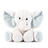 TCBunny Baby Elephant Bedtime Stuffed Animal Plush Toy Gift 11', Kids, Amy (White)