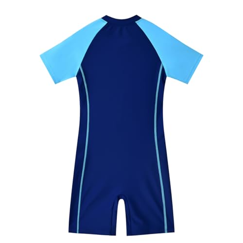 Image of karrack Girls and Boys One Piece Rash Guard Swimsuit Kid Water Sport Short Swimsuit UPF 50+ Sun Protection Bathing Suits
