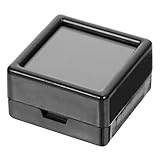 SUPVOX Caja de Joyería para 20 Anillos, Organizador de Anillos Estructura de Abs y Forro de Esponja, Color Negro, Tamaño 3x3 Cm, Estuche Acrílico Compacto para Almacenamiento y