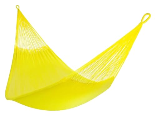 AWHZngE Camping Hammocks for Adults Tree Hammocks for Outside Hammock by, Fits 1-2 PPL, 400lb Max - Super Strong, Easy to Hang, Soft for Terrace, Outdoor(Yellow)