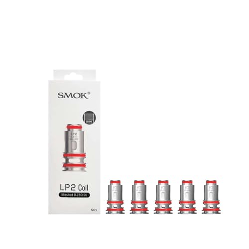 Smok LP2 Coil Meshed 0.23ohm DL Coils (Pack of 5) Works With SMOK RPM4 Kit (LP2 POD), Nord 50W Kit (LP2 POD) Nicotine Free