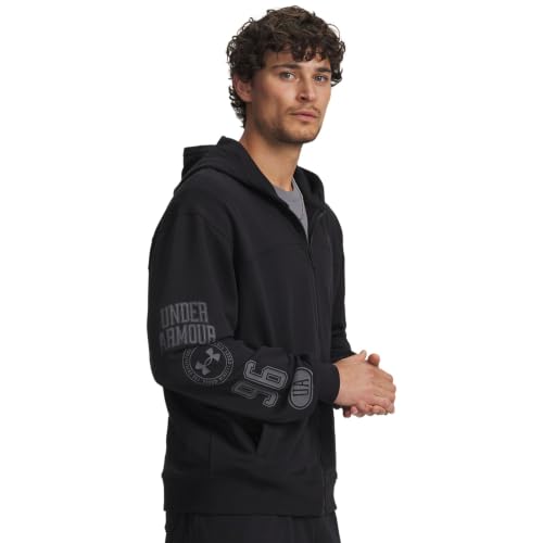 Under Armour Herren Ua Rival Lw Graphic Fz Freizeitjacke, 6014687-001, Schwarz, schwarzes, L