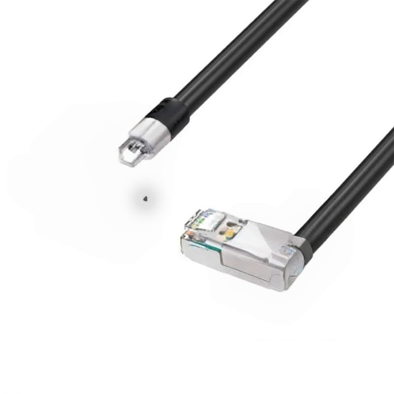 10pcs/lot 90 Degree Cat5 Ethernet Male to Female Shielded Ethernet Network Connector Screw Panel Mount Extension Cable