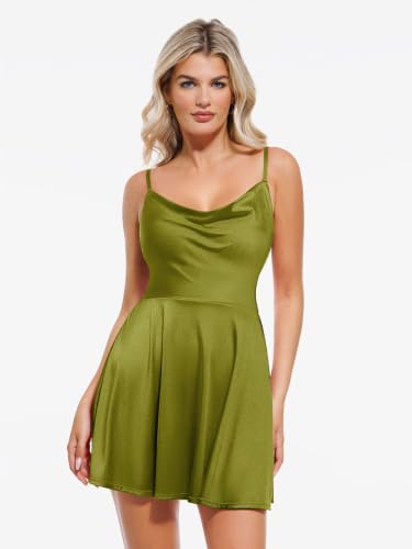 Image of Popilush Mini Corset Dress with Built in Bra, A-line Shapewear Dresses