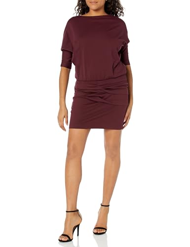 Nicole-Miller-Rent-the-Runway-Pre-Loved-Burgundy-Blouson-Dress-Red-0X