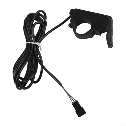 Acelerador de pulgar para bicicleta eléctrica con conector de 3 pines, gatillo de control de velocidad para scooter de bicicleta eléctrica, soporte de manillar izquierdo y derecho, compatible con 24 V
