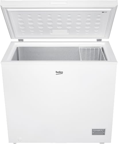 Beko Beko CF200CWN Gefriertruhe, Kühltruhe, 198 l Nutzvolumen, 1 Gefriergutkorb, Schnellgefrierfunktion, Transportrollen, LED-Anzeigesystem, 40 db(A), Weiß - Detailansicht 2 | Gefriertruhen