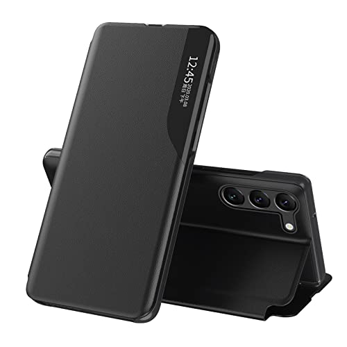 Coque Galaxy S23 Lemaxelers étui protection antichoc rabat magnétique noir pour Samsung S23