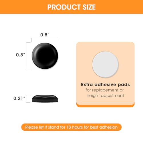 Image of Aieve Black Appliance Slider, 16 Pcs Self Adhesive Appliance Rollers